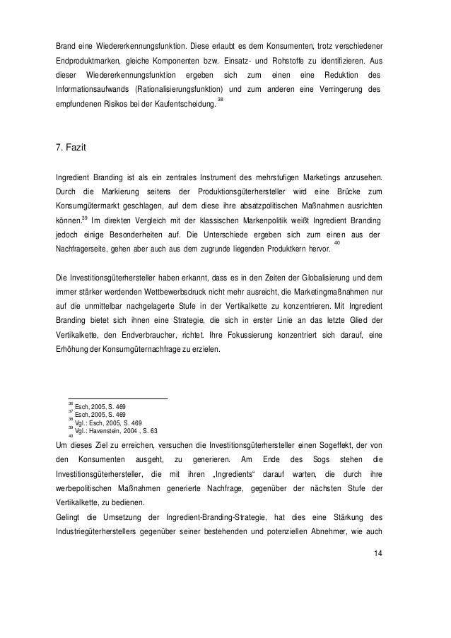 Fazit einer hausarbeit vorlage inhaltsverzeichnis word
